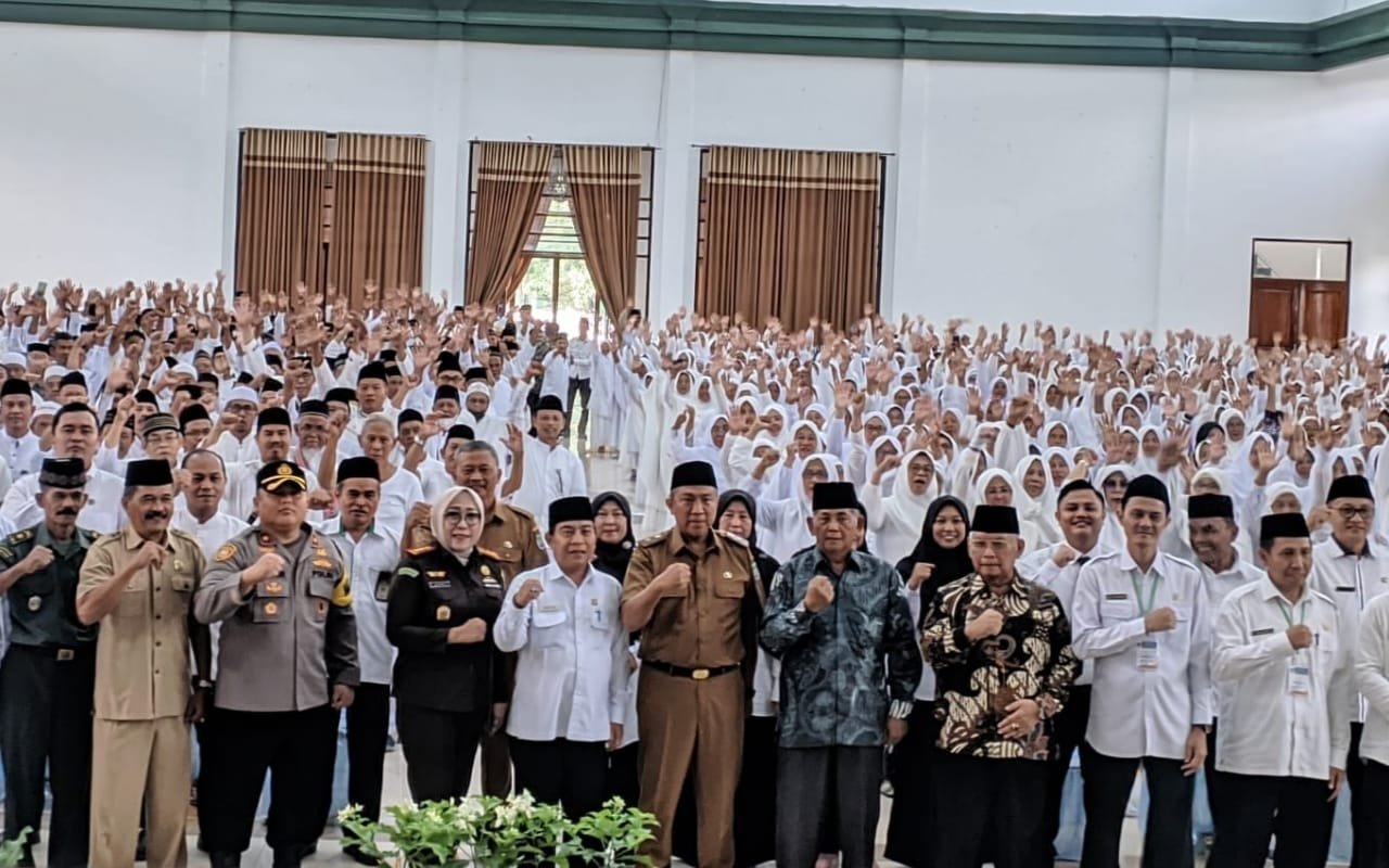 1.163 calon jemaah haji Ciamis akan mengikuti bimbingan manasik. Foto: Febri