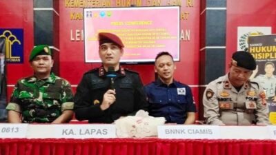 Komitmen Berantas Halinar, Lapas Kelas II B Ciamis Bersama APH Terkait Geledah Kamar Warga Binaan