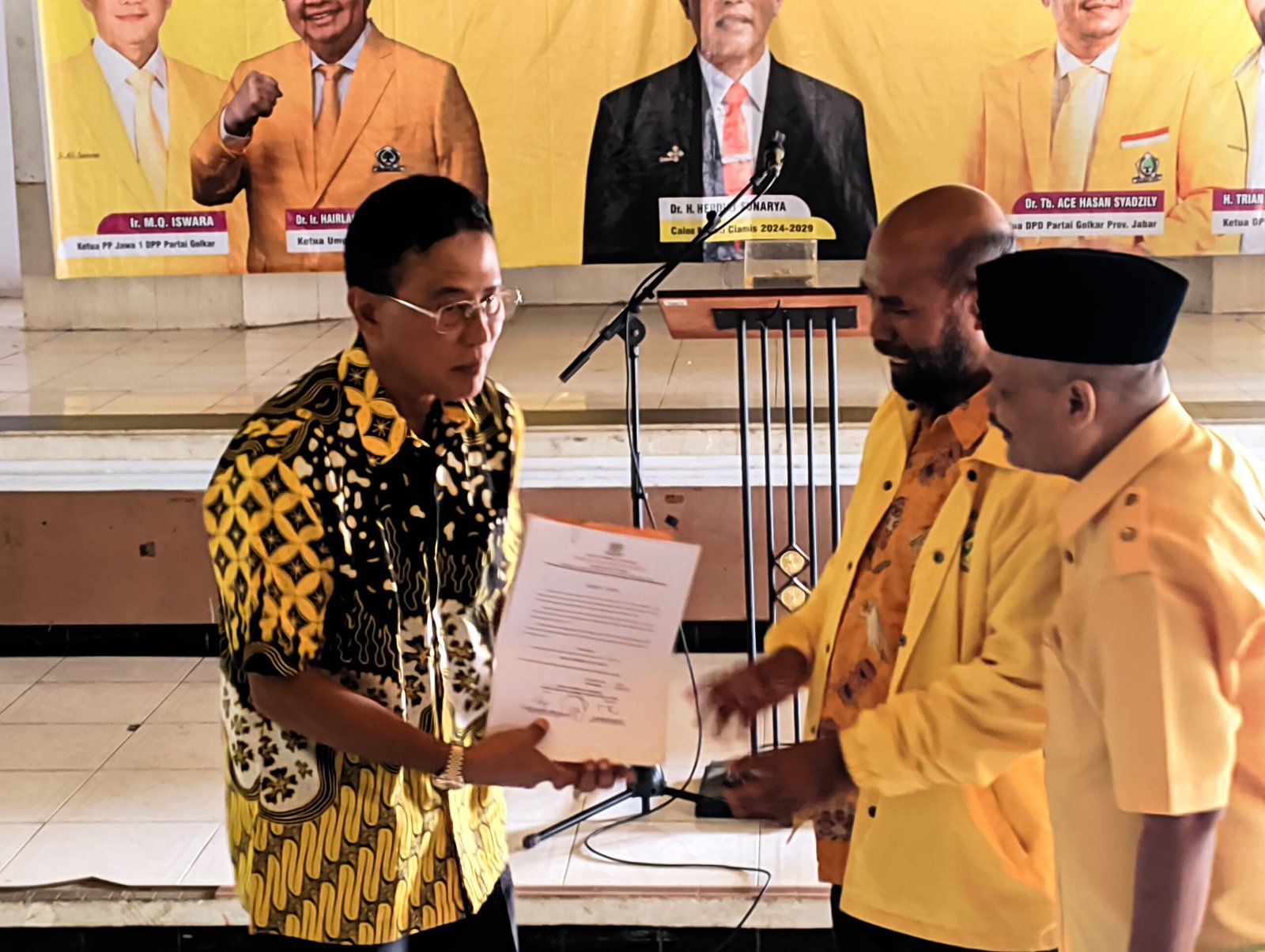 Herdiat Sunarya resmi diusung Golkar. Foto: Febri/berandaperistiwa