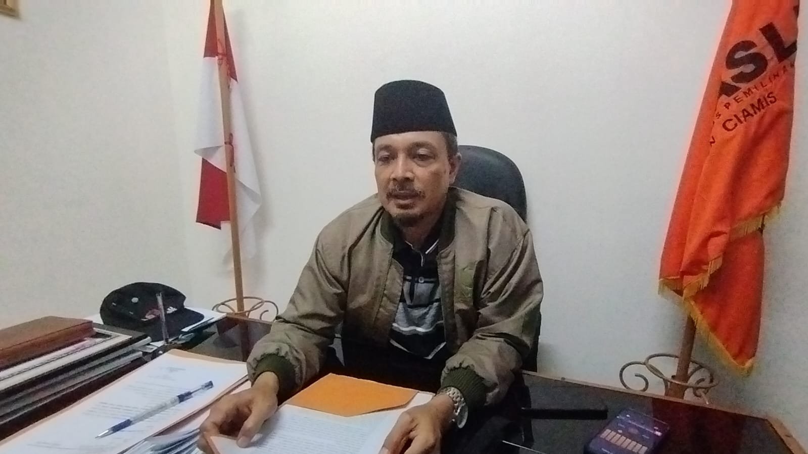 Ketua Bawaslu Ciamis, Jajang Miftahudin. Foto: Dok. Berandaperistiwa.com