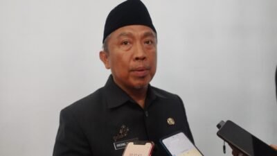 Sekda Ciamis, Andang Firman Triyadi saat menyampaikan keterangan soal Investment Challenge 2024. Foto: Febri/berandaperistiwa