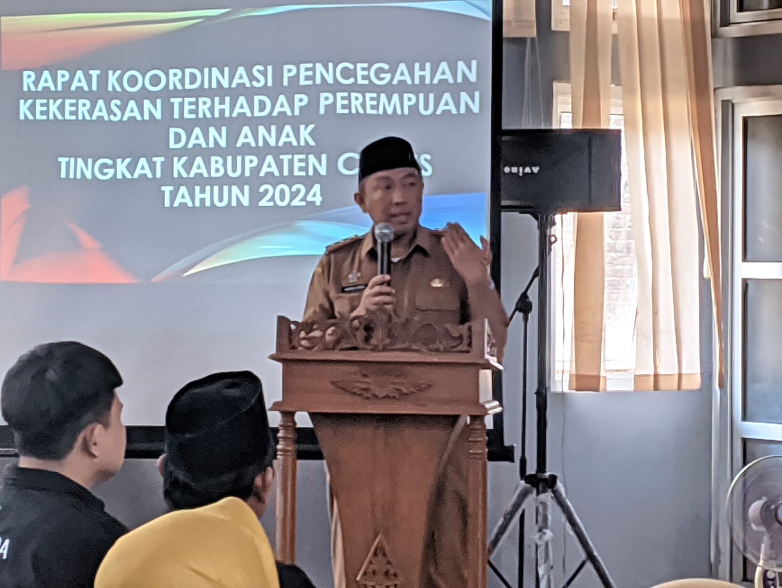 Sekda Ciamis, Andang Firman Triyadi membuka rakor KTPA tingkat Kabupaten Ciamis tahun 2024. Foto: Febri/berandaperistiwa