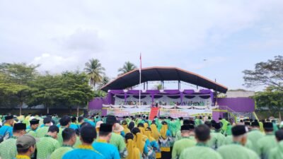 Upacara HUT PGMI ke-16 tingkat Kabupaten Ciamis. Foto: Febri/berandaperistiwa