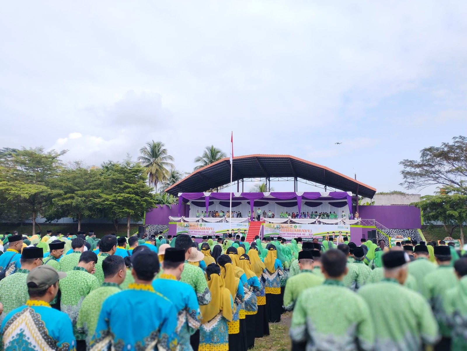 Upacara HUT PGMI ke-16 tingkat Kabupaten Ciamis. Foto: Febri/berandaperistiwa