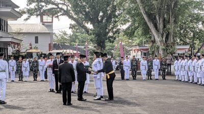 Prosesi pengukuhan Paskibraka Ciamis oleh Pj Bupati Engkus Sutisna/foto: dok. berandaperistiwa