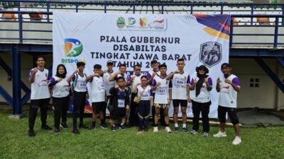 Atlet National Paralympic Committee Indonesia (NPCI) Kabupaten Ciamis mencetak prestasi gemilang dengan meraih lima medali pada ajang Piala Gubernur Jawa Barat 2024. (Foto: Istimewa)