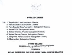 Bupati Ciamis Terbitkan Edaran: Rayakan Ramadhan dan Idul Fitri Bebas Plastik