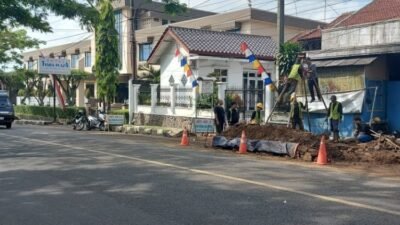Pipa Utama Bocor, Perumdam Tirta Galuh Lakukan Perbaikan