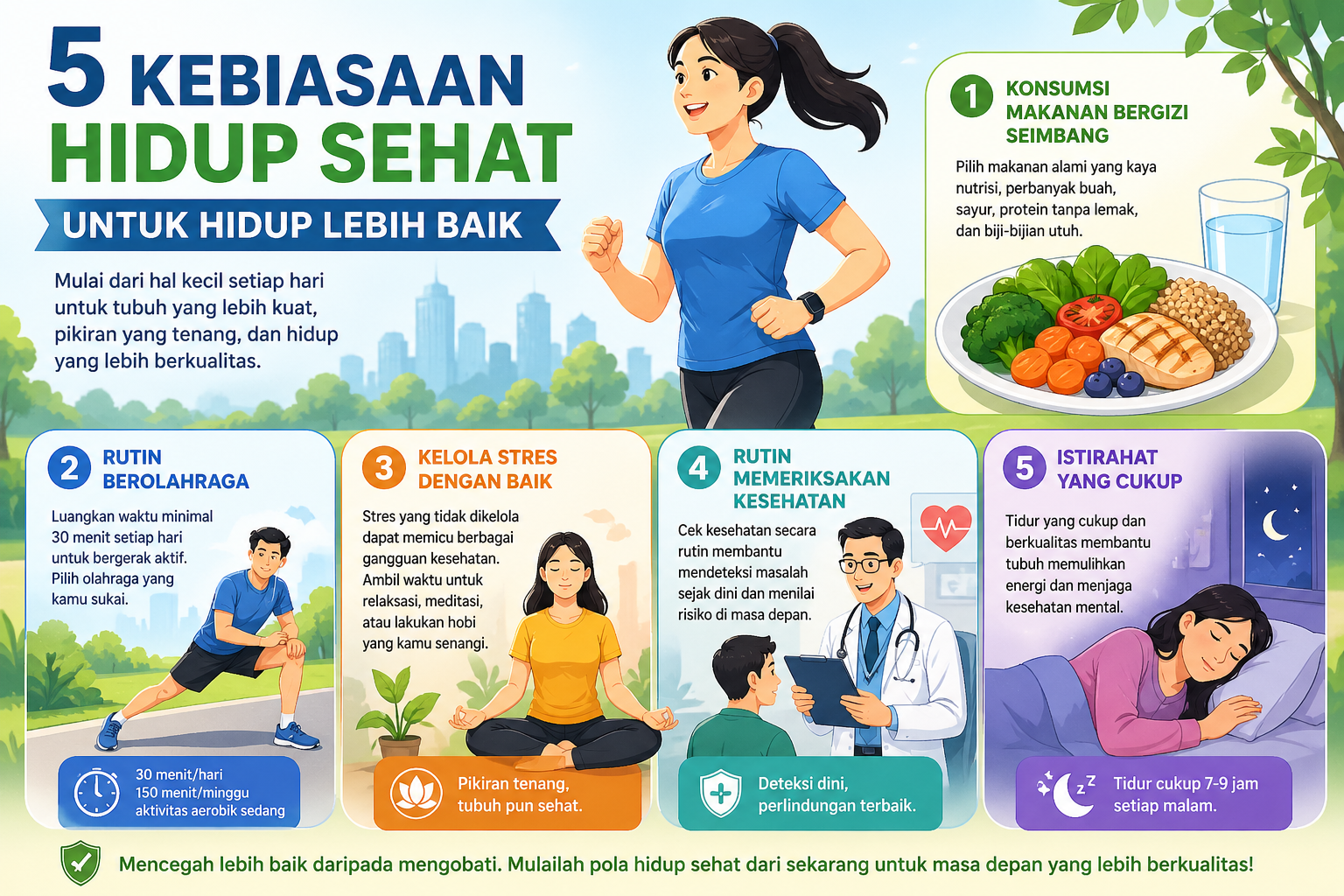 Jurus Ampuh Hidup Sehat: 5 Kebiasaan Sederhana Ini Bikin Tubuh Kuat dan Terhindar Penyakit