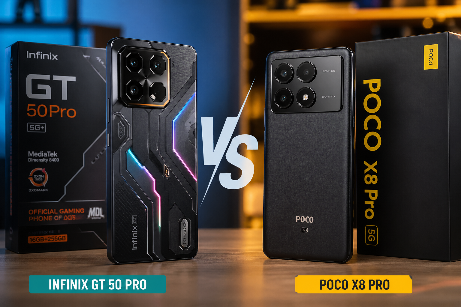 Perbandingan Infinix GT 50 Pro dan POCO X8 Pro smartphone gaming 2026