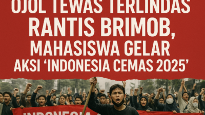 Ojol Tewas Terlindas Rantis Brimob, Mahasiswa Gelar Aksi “Indonesia Cemas 2025”